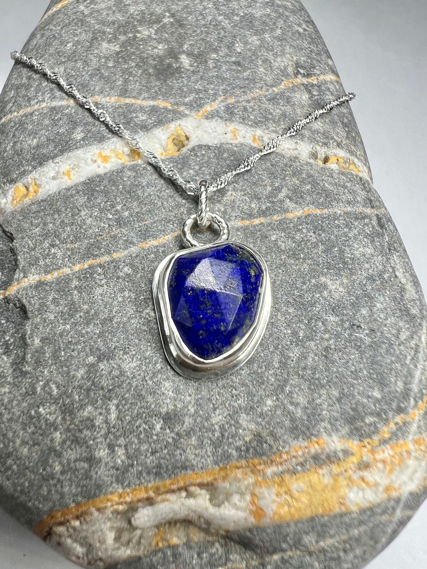 Lapis lazuli gem stone necklace